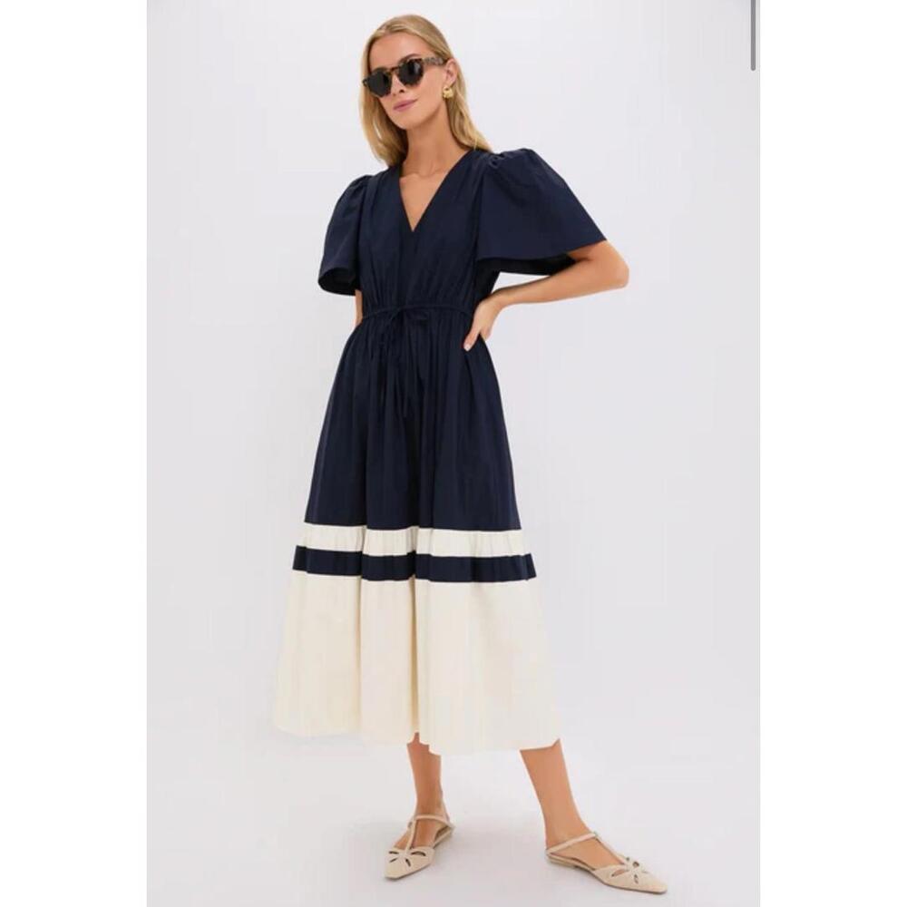 Tuckernuck Blue Puff Sleeve Sundress